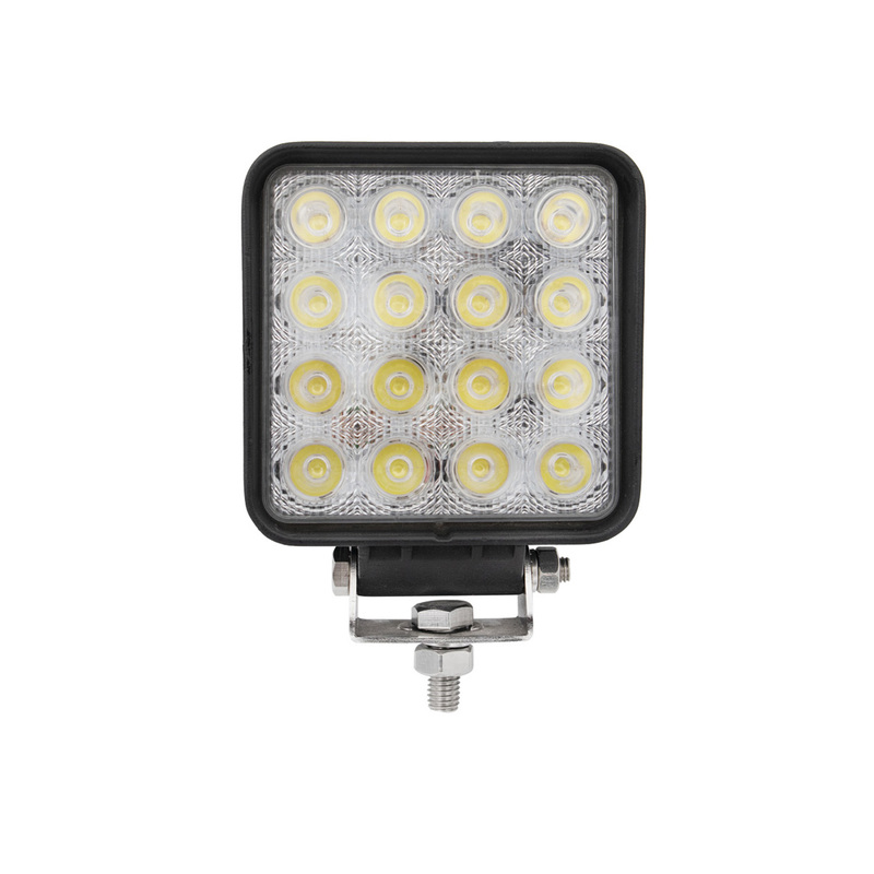 48W New Square Off Road LED Work Light For Trucks & Agricultural Machinery IP68 CE